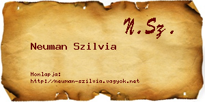 Neuman Szilvia névjegykártya